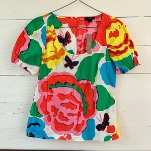 NWT J. Crew Colorful Top